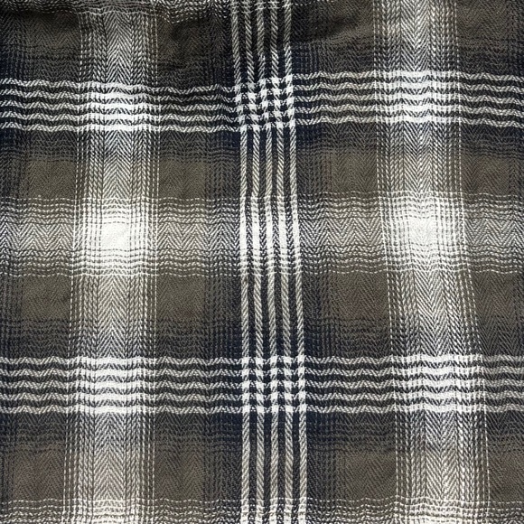 NEW Tommy Jeans | Smocked Peplum Long Sleeve Women Top Med Plaid Olive - Picture 5 of 13